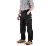 WRIGHT FITS WrightFits Pantalon de travail Falcon pour hommes - Noir et marine - Pantalon cargo de combat de sécurité à usage cargo et genouillères triplement cousues - Vêtements de travail durables