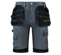 WRIGHT FITS WrightFits Short de Travail Pro Builder pour Hommes - Noir - Short Poches Multiples d'été Cargo de pour travaux Lourds