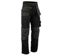 WrightFits Pantalon de Cargo pour Hommes,Noir, Multiples et résistantes genouillères Poches
