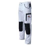WrightFits Pantalon de travail Olympian Pro pour homme - Pantalon cargo de sécurité robuste - Poches cargo et genouillères - Triple couture - Vêtement de travail durable blanc (76,2 cm à 106,7 cm)