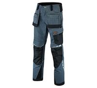 WrightFits Pantalon de Travail Pro Builder pour Homme - Noir et Gris - Pantalon Cargo de sécurité Robuste - Plusieurs Poches - Poches genouillères - Triple Couture