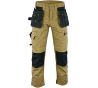 WrightFits Pantalon de travail Pro Builder pour hommes Pantalon cargo de combat de sécurité à usage intensif - Multi poches & Poches pour genouillère - Triple couture - Vêtements de travail durables