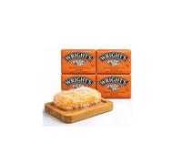 Wright's Lot de 4 porte-savons traditionnels en bambou naturel (125 g)