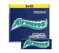 Wrigley Airwaves Menthol et Eucalyptus Multipack de sauna (dragees 3 x 10), L'Emballage Peut Varier