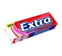 Wrigley's - Chewing-gums Extra - goût fraise - lot de 10 paquets de 14 g
