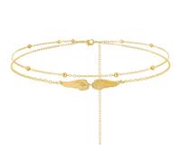 Wriidy Chaîne de taille réglable avec perles superposées pour femme et fille - Bijoux de corps pour robe et bikini, 31+8 inches, Métal non précieux, Pas de gemme