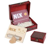 Wriligel Rien de Cadeau Coffre au Trésor en Bois avec Carte, Emballage d'argent, Cadeaux Amusants et Originaux pour Homme et Femme, Anniversaire Idée Cadeau Unique pour Couple, Ami ou Collègue