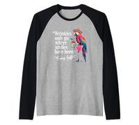 Wrinkles Only Go Where Smiles Have Been Cute Parrot Mexican Manche Raglan