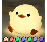 Wrischan Veilleuse pour enfants, lampe de nuit en silicone pour enfants, lampe de table rechargeable, lampe de chevet, veilleuse décorative pour chambre à coucher, salon, salle à manger (DoDo Duck)