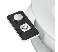 WRISIN Bidet non électrique pour bidet d'eau froide avec commandes de pression, bidet autonettoyant double buses pour lavage avant et arrière (noir)
