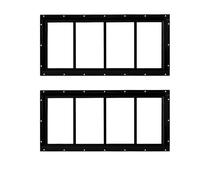 WRISIN Lot de 2 fenêtres pour abris de jardin (Noir, 25,4 x 58,4 cm)