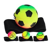 Wrist Ball, 4-Piece Rebound Ball on String, Retractable Wristband Strengthener, Elastic Sports Training Tool, Lightweight and Portable Design, for Workout, Outdoor Fitness, Indoor Gym, Home, Backyard
