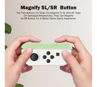 Wrist Grips for Switch Joycon,1 Pair Wrist Controller with 2 Thumb Grip Caps,Switch Controller Handle Accessories Automatic Lock and Adjustable Clamping,Green Purple