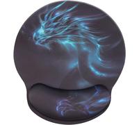 Wrist Rest Pad,Ergonomic Mouse Mat with Memory Foam,Non-Slip Rubber Mouse Wrist Support Mat for Working Games-dragon002