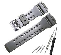 WRISTARMOR Bracelet de montre de remplacement en résine pour Casio G-Shock GD120 GA-100 GA-110 GA-700 Accessoires de montre pour homme, 16mm, Résine