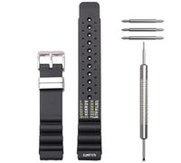 WRISTARMOR Bracelet de montre en caoutchouc noir de 20 mm compatible avec Citizen Promaster nd Limits Solar Sports Diver Bracelet de rechange en acier inoxydable pour homme et femme