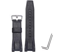 WRISTARMOR Bracelet de montre en cuir compatible avec Casio G-shock GST-B210/GST-B100/S130/W300GL/400G/W330/GST-W120 - Bracelet de montre en caoutchouc pour homme (lignes noires et noires)