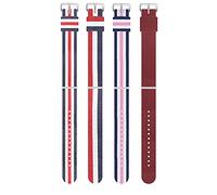 WRISTARMOR Bracelet de montre en nylon, 12 mm, toile légère et douce, avec boucle ardillon (lot de 4)