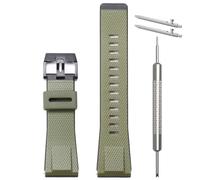 WRISTARMOR Bracelet de rechange en résine pour montre Caiso GA-2000 PRW-6600 PRG-600/650 à dégagement rapide 24 mm (vert militaire, noir)