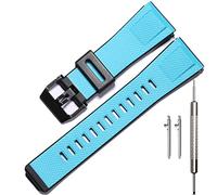 WRISTARMOR Bracelet de rechange en résine pour montre Caiso GA-2000 PRW-6600 PRG-600/650 à libération rapide 24 mm (Bleu Noir)