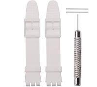 WRISTARMOR Bracelet de rechange en silicone de 17 mm pour Swatch GS124 GW164 GB274 avec outil, taille unique, Quartz synthétique.