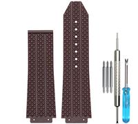 WRISTARMOR Bracelet de rechange étanche en caoutchouc Big Bang de 25 mm compatible avec Hublot Big Bang (marron)