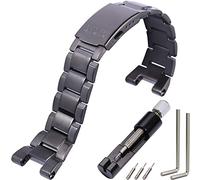 WRISTARMOR G-Shock Bracelet de montre de rechange en acier inoxydable pour homme GST-B100 GST-210 GST-S300 GST-S110 GST-S100 GST-W110 Noir