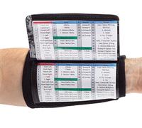 WristCoaches Qb Poignet Coach - Playbook Wristband Heavy Duty Bandeaux de Football pour Les garçons avec Trois Playsheet - Football Parfait Compartments pour Drapeau et Football Tackle Jeunesse Noir