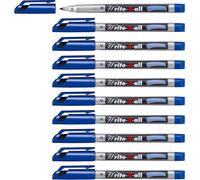 Write-4-All Lot De 10 Marqueur Point Medium 1 Mm Bleu[Z438]