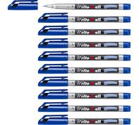 Write-4-All Lot De 10 Marqueur Point Superfine 0,4 Mm Bleu