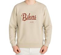 WriteFusion Bikers Super Power Design - Four Wheels Move The Body Two Wheels Move The Soul - Pull graphique rétro moto, Pierre naturelle, S