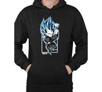 WriteFusion Dragon Ball Z Super - Design animé dynamique - Arts martiaux épiques Shonen pour les vrais fans de Saiyan Style VII, Noir , 3XL