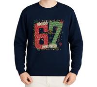 WriteFusion Let It Snow Pull de Noël bonhomme de neige, Bleu marine, S