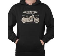 WriteFusion Motorcycle Ride Like The Wind Design - Motif Chopper vintage avec look américain - Sweat à capuche de style classique pour motard rétro, Noir , 3XL