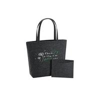 WriteFusion Prenez du temps pour les choses qui vous rendent heureux - Inscription inspirante avec pissenlit - Motivation et pleine conscience - Sac cadeau durable en feutre - Sac à provisions - Sac