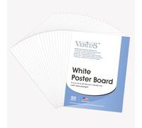 WritePads Lot de 50 tableaux épais blancs de 27,9 x 35,6 cm, 59 kg/290 g/m², tableaux de présentation épais de 14 pt pour projets scolaires, artisanat, bureau, fabriqués aux États-Unis