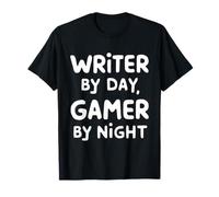 Writer by Day Gamer by Night T-Shirt