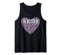 Writer Heart Word Cloud Tee - Author Poet Gift Débardeur