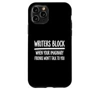 Writers Block Funny Imaginary Friends Author Writer Coque pour iPhone 11 Pro