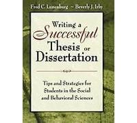 Writing A Successful Thesis Or Dissertation