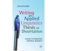 Writing An Applied Linguistics Thesis Or Dissertation