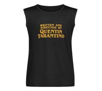 Written and Directed by Quentin Tarantino Men Sleeveless T-Shirt Printed Vest Tank Black Tee Top M