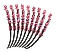 WRITWAA 1 Boîte De Faux Cils Faux Cils Manga Fins Pour Les Yeux Faux En Grappe Faux Cosmétiques Colorés Fibres Roses En Laine