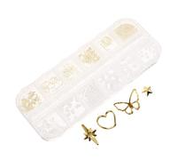 WRITWAA 1 Boîte Ornements de rivet perles Nails de charme pour les ongles clou charmes d'ongles petits ongles charmes Arcs à ongles 3D charme d'ongle Plastique