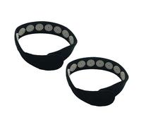 WRITWAA 1 Ensemble 2 Pièces Ceinture De De Tête De Courroie Ceinture Lombaire Masseurs Électriques Enveloppement D'acupression Éponge Black