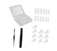 WRITWAA 1 Ensemble accessoire de manucure Nail art kit clou Coupe-ongles trousses trousse à ongles manucures outil d'art d'ongle de salon stylo manucure Plastique blanche
