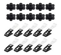 WRITWAA 1 Ensemble de butées et de Clips pour Drapeau de Jardin - Accessoires pour Drapeau de Jardin en Plastique Coupe-Vent - Butées de mât en Forme de Fleur, Supports Anti-Vent pour