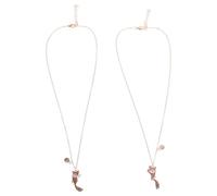 WRITWAA 1 ensemble de colliers d'amitié magnétiques en forme de cœur : pendentif en alliage en forme de puzzle en forme de cœur de renard - Bijoux pour filles, et tout-petits
