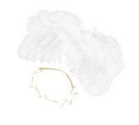 WRITWAA 1 Ensemble Ensemble de cheveux d'anges Angel Wings Fille ailes accessoires d'aile de fée pour enfants bandeaux de bandeaux mignons plume artificielle