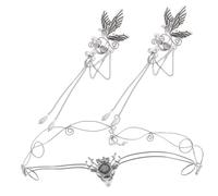 WRITWAA 1 Ensemble Ensemble de vestes d'oreille pour mariage Bandeau filles enfants boucles d'oreilles mignonnes bijoux de décoration d'oreille bijoux d'oreille alliage